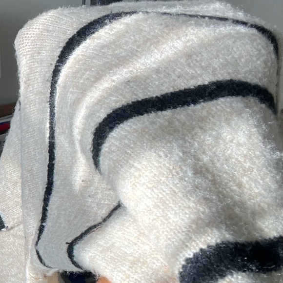 Striped Beige and Black Sweater - Picture 3 of 6